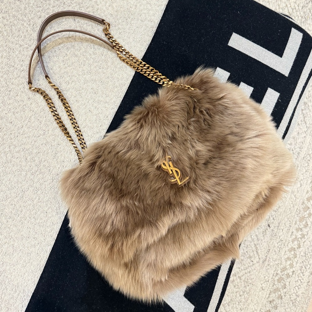 Saint Laurent large Niki fur shoulder bag